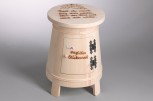 Hocker/Bar, Fichte, mit Glückwunsch